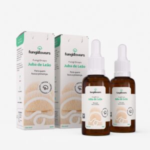 kit 2 extratos jubas de leão hericium erinaceus